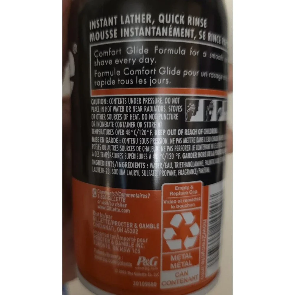 Gillette Foamy Shave Foam, Regular, 311 g (11 Oz) NEW